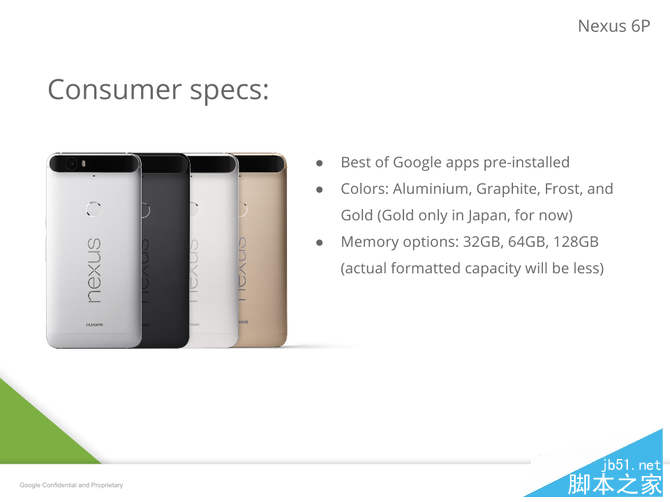 官方PPT遭泄露 Nexus 6P近乎完全曝光