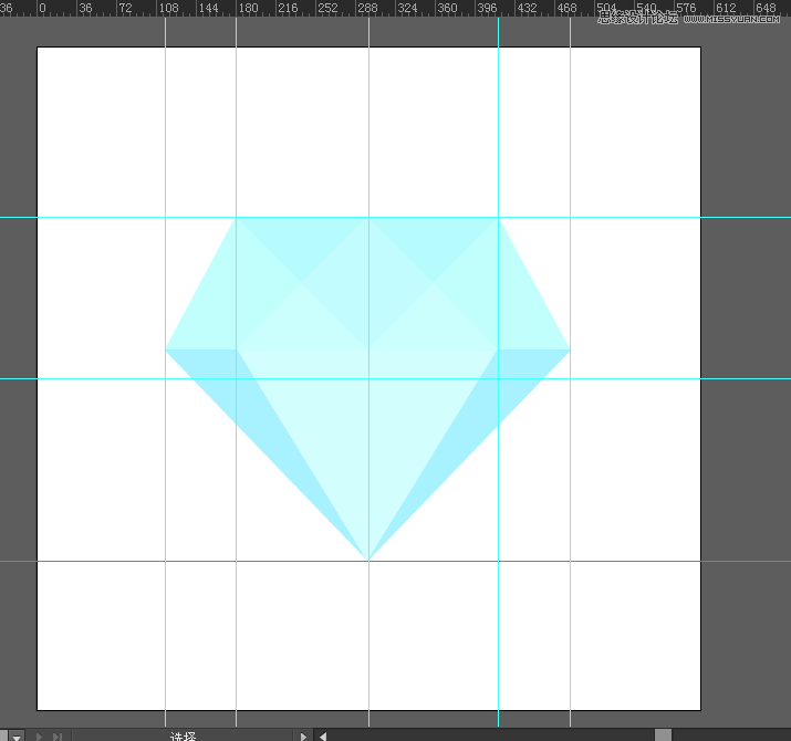 Illustrator制作精致闪亮的长投影宝石特效,PS教程,思缘教程网