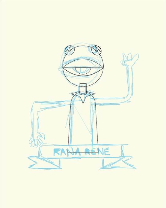 AI快速绘制可爱青蛙 脚本之家 AI实例教程024