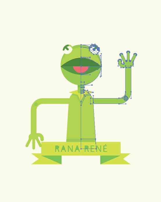 AI快速绘制可爱青蛙 脚本之家 AI实例教程044