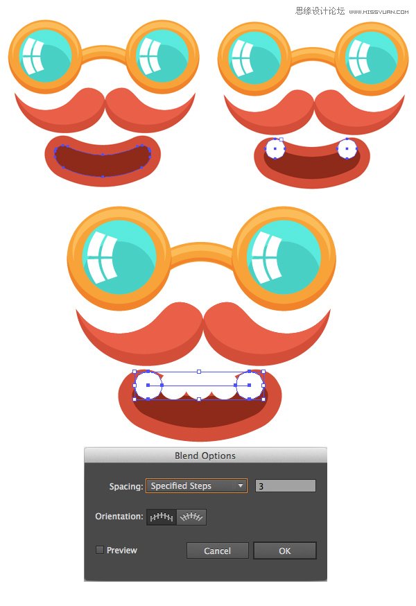 Illustrator绘制俏皮大胆的复古风格海报,PS教程,思缘教程网