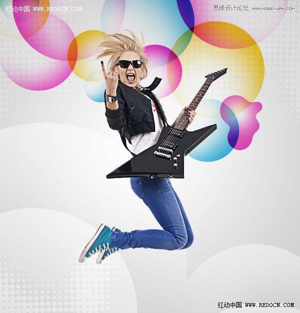 Illustrator设计时尚创意的音乐海报,PS教程,思缘教程网