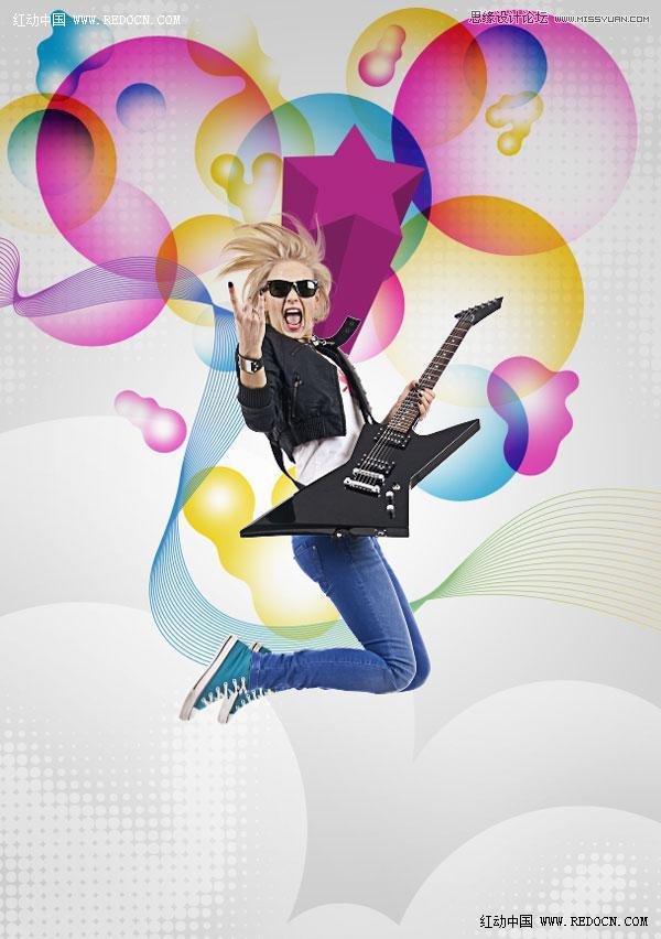 Illustrator设计时尚创意的音乐海报,PS教程,思缘教程网