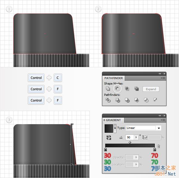Illustrator绘制复古风格的打火机图标,PS教程,思缘教程网