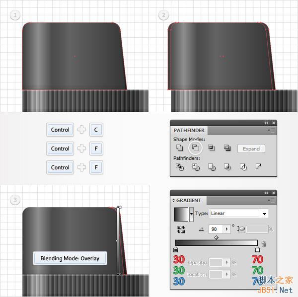Illustrator绘制复古风格的打火机图标,PS教程,思缘教程网
