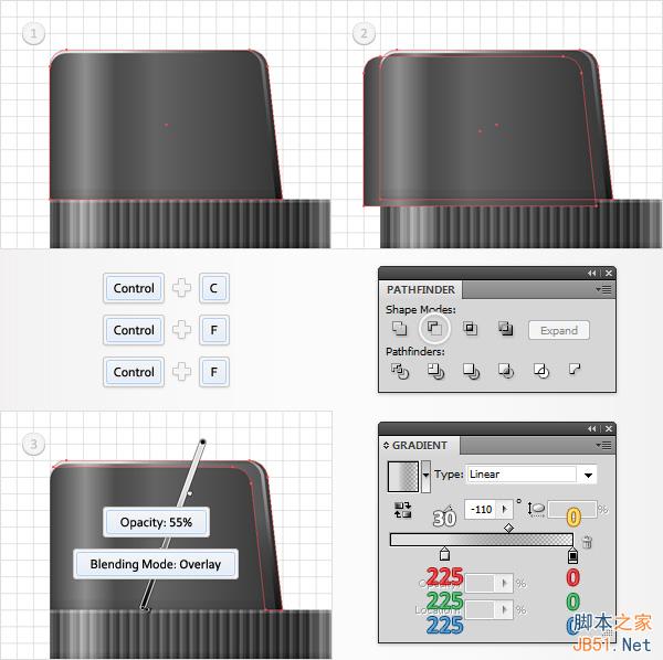 Illustrator绘制复古风格的打火机图标,PS教程,思缘教程网