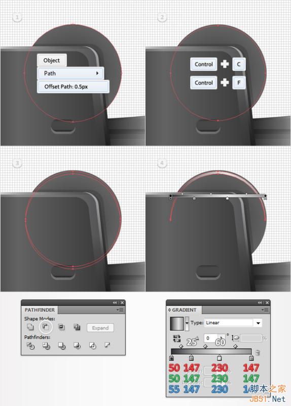 Illustrator绘制复古风格的打火机图标,PS教程,思缘教程网