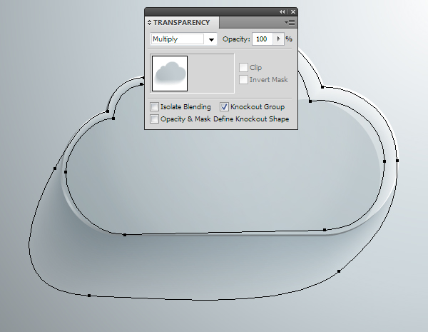 AI绘制玻璃质感云图标 脚本之家 AI实例教程 glass cloud 25