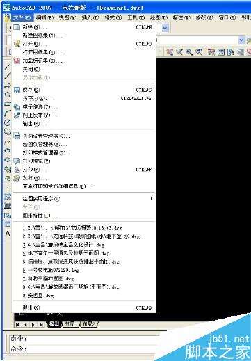 如何在2007CAD中打印图纸