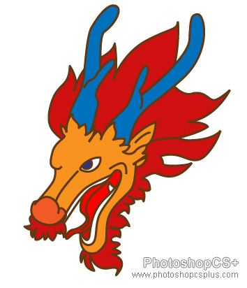 AI制作2012龙年插画 脚本之家 AI实例教程使用实时上色给龙上色