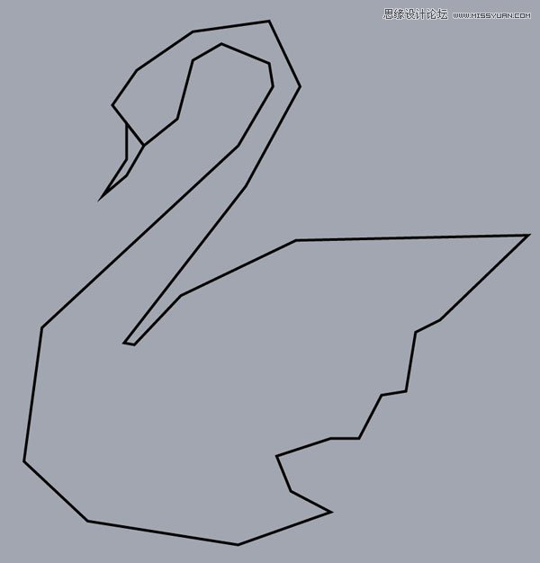 Illustrator绘制折纸风格的天鹅图标教程,PS教程,思缘教程网