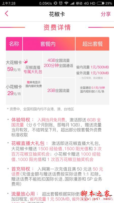花椒卡划算吗?联通花椒卡套餐资费详情介绍
