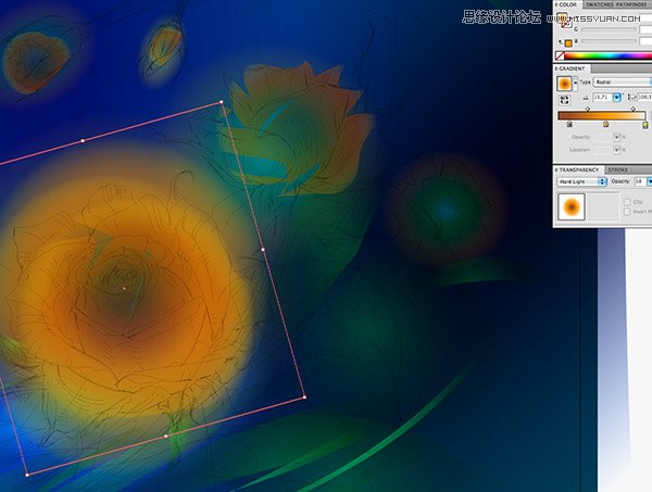 Illustrator绘制有型有色的抽象玫瑰花教程,PS教程,思缘教程网