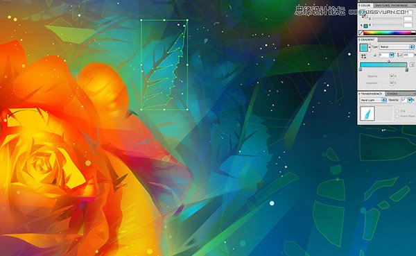 Illustrator绘制有型有色的抽象玫瑰花教程,PS教程,思缘教程网