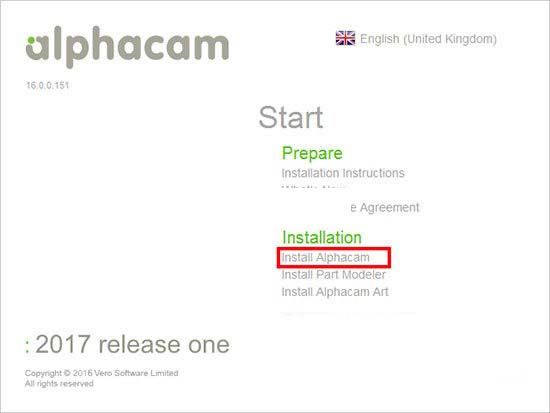 AlphaCAM 2017 详细图文安装破解教程