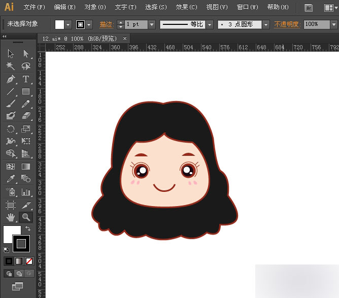 AI绘制卡通头像简明教程 脚本之家 AI实例教程