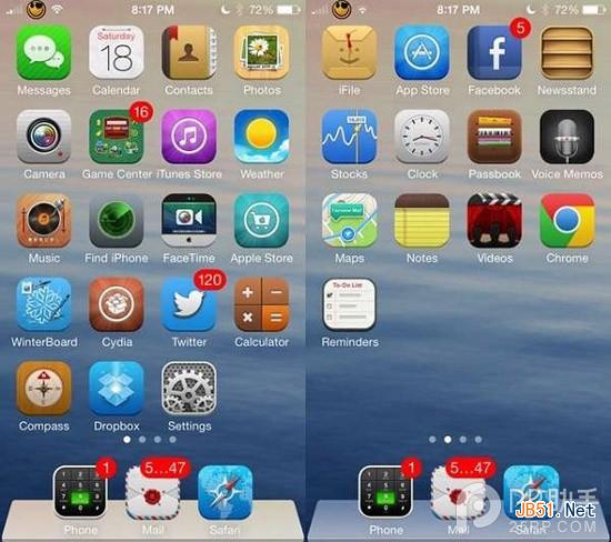 iOS7完美越狱后美化插件推荐 Ayecon主题插件更新