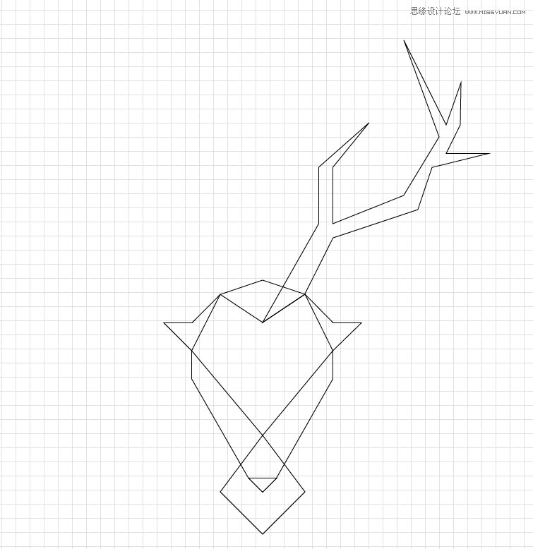 Illustrator绘制简约时尚的鹿形LOGO教程,PS教程,思缘教程网