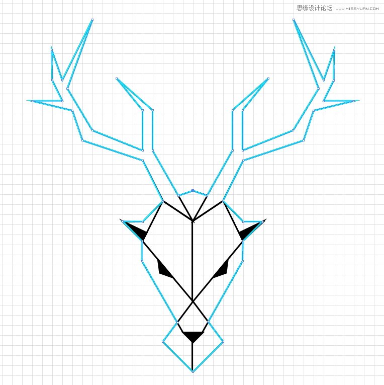 Illustrator绘制简约时尚的鹿形LOGO教程,PS教程,思缘教程网