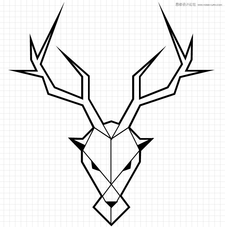 Illustrator绘制简约时尚的鹿形LOGO教程,PS教程,思缘教程网