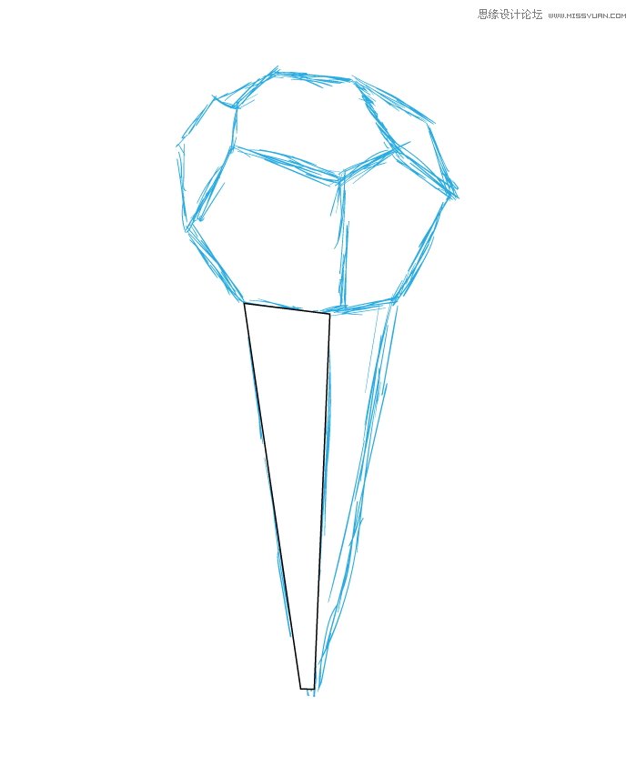 Illustrator绘制可爱的多边形纸艺效果雪糕,PS教程,思缘教程网