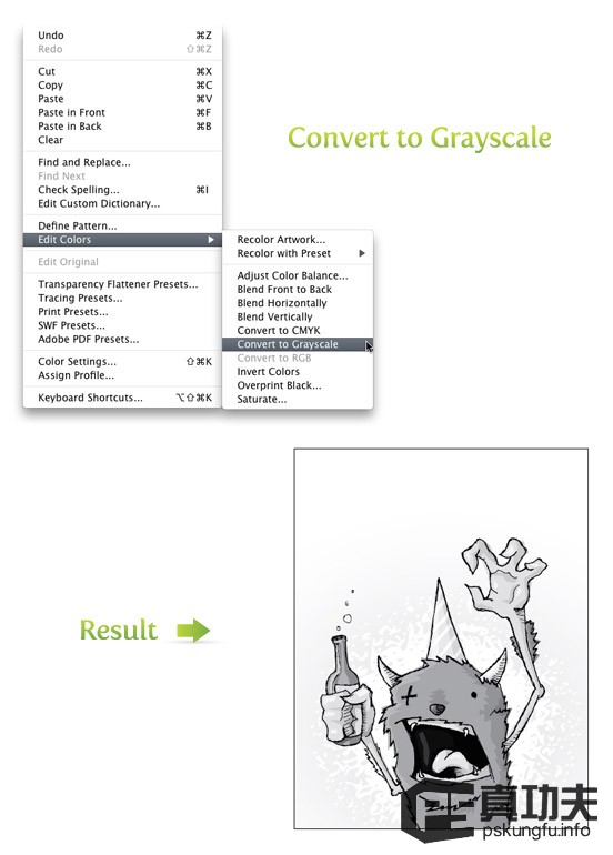 illustrator转换为灰度gray_02