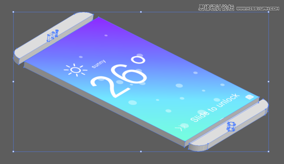 Illustrator绘制时尚立体效果的智能手机,破洛洛