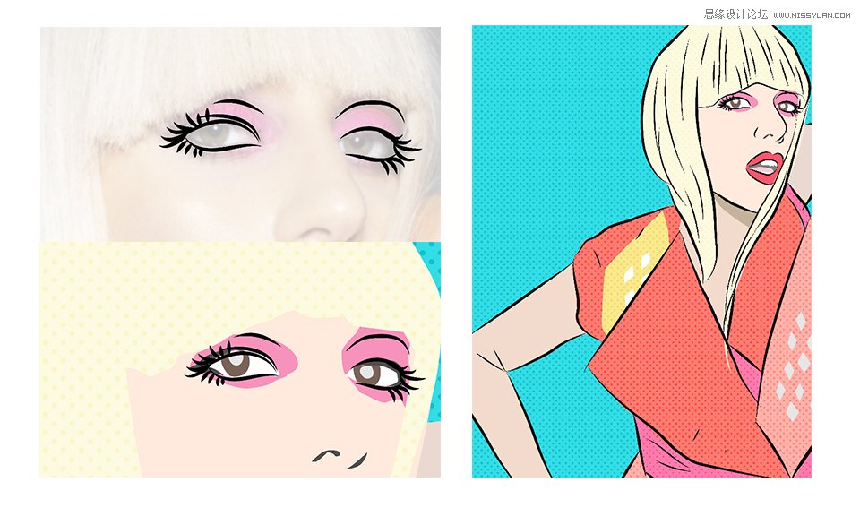 Illustrator绘制时尚大气的波普人像效果,破洛洛