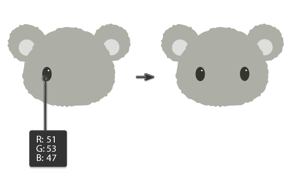 用AI画一只考拉 脚本之家 AI实例教程creating and placing the eyes