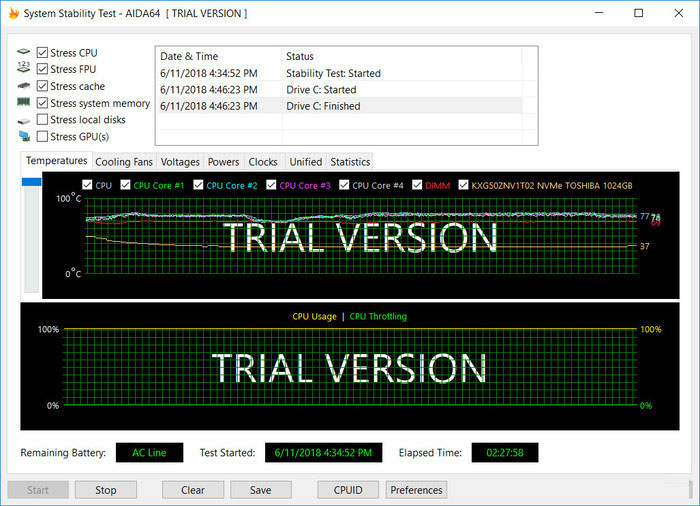 AIDA64系统稳定性测试 AIDA64系统稳定性测试
