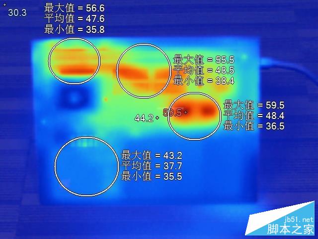 机身D面温度分布 机身D面温度分布