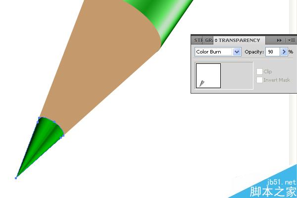 AI绘制漂亮卡通铅笔 脚本之家 AI实例教程