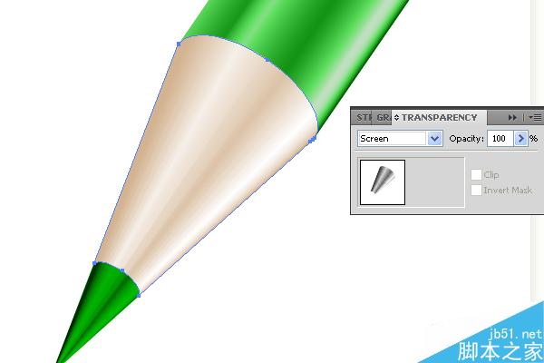 AI绘制漂亮卡通铅笔 脚本之家 AI实例教程
