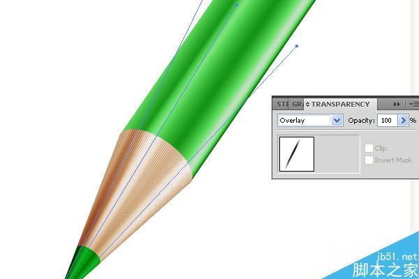 AI绘制漂亮卡通铅笔 脚本之家 AI实例教程