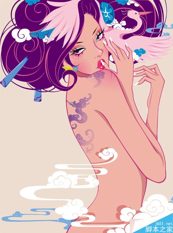 AI绘制潮流插画教程 脚本之家 AI实例教程