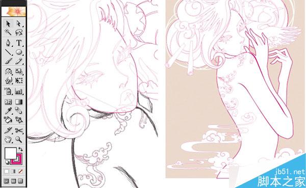 AI绘制潮流插画教程 脚本之家 AI实例教程