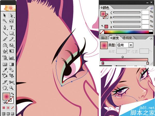 AI绘制潮流插画教程 脚本之家 AI实例教程