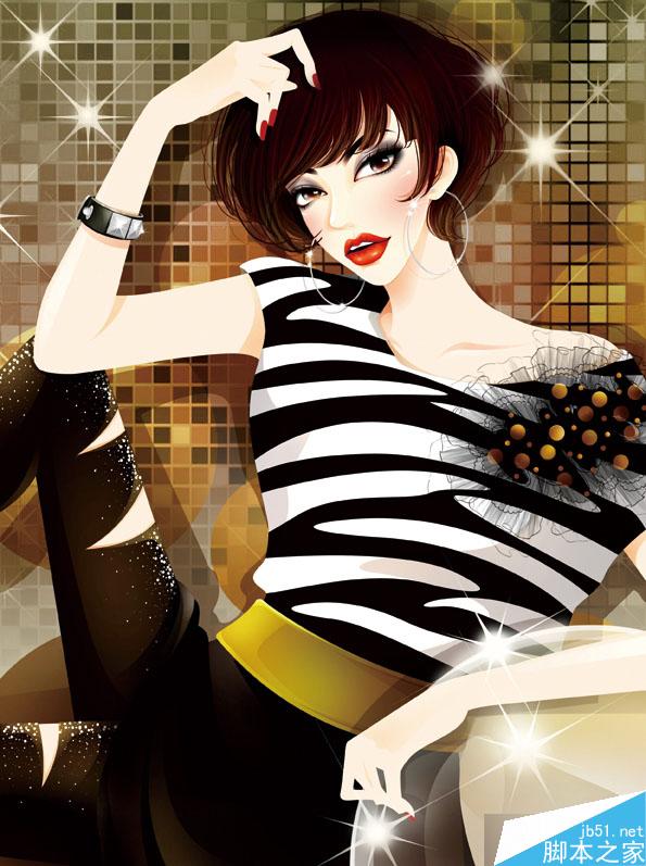 AI绘制潮流插画教程 脚本之家 AI实例教程