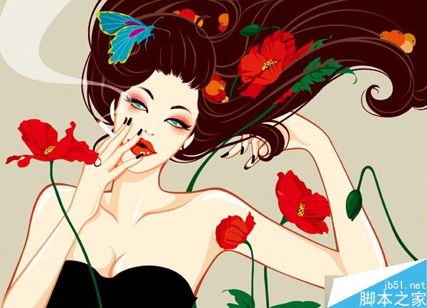 AI绘制潮流插画教程 脚本之家 AI实例教程