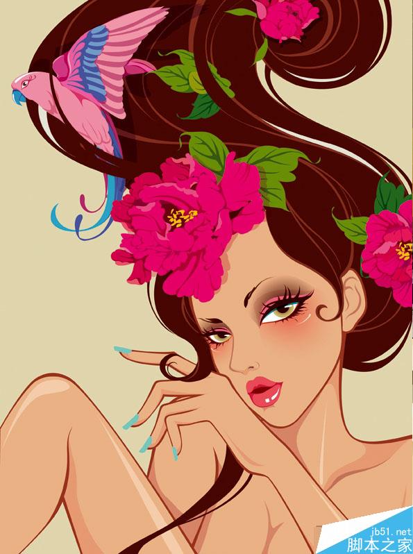 AI绘制潮流插画教程 脚本之家 AI实例教程