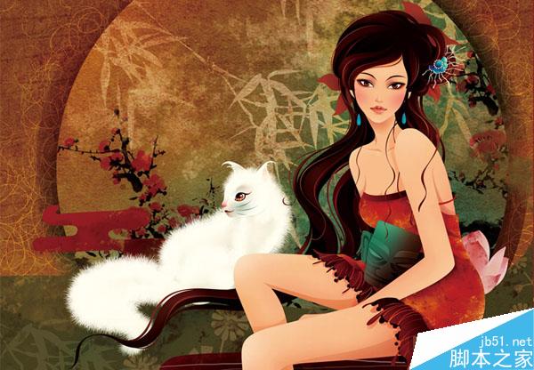 AI绘制潮流插画教程 脚本之家 AI实例教程