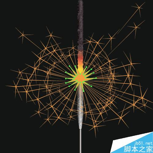 AI制作逼真礼花 脚本之家 AI实例教程