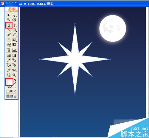AI制作中秋贺卡 脚本之家 AI实例教程