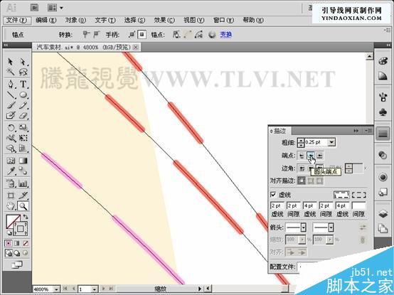 AI CS5新增功能之描边调板介绍 脚本之家 AI实例教程