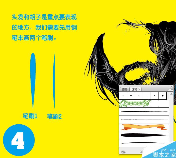 AI绘制沧桑人物头像 脚本之家 AI实例教程