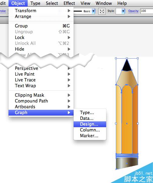 AI制作创意柱形图 脚本之家 AI实例教程