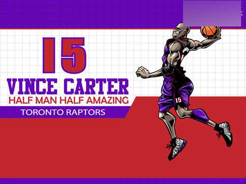 AI绘制扣篮王文森卡特插画 脚本之家 AI实例教程