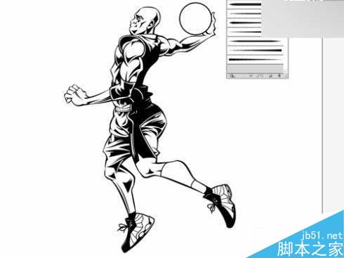 AI绘制扣篮王文森卡特插画 脚本之家 AI实例教程