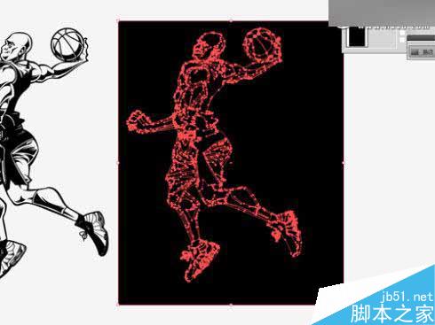 AI绘制扣篮王文森卡特插画 脚本之家 AI实例教程