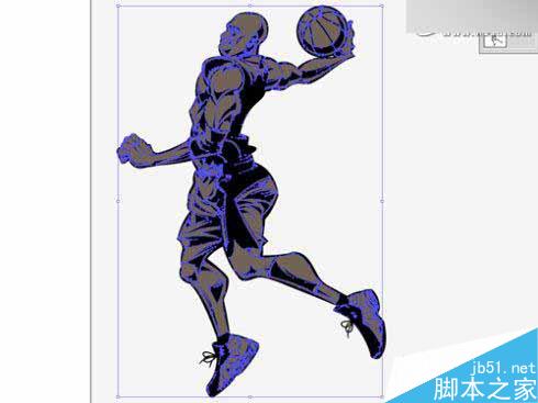 AI绘制扣篮王文森卡特插画 脚本之家 AI实例教程